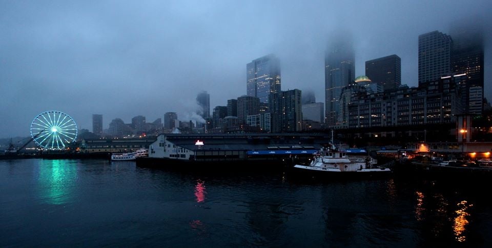 Seattle coast during foggy weather